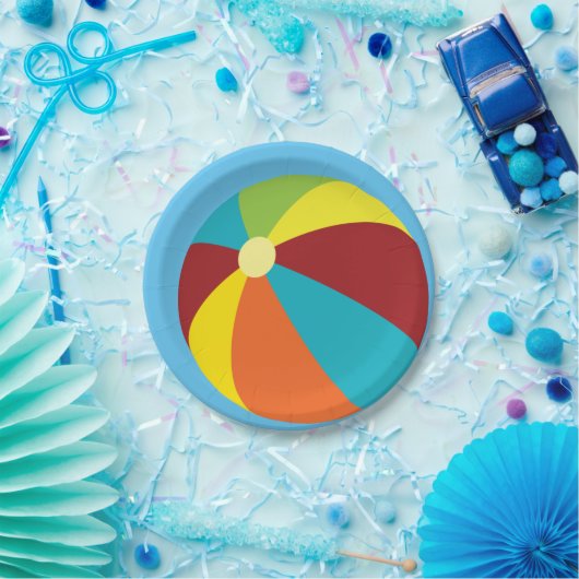 Party-Papier-Teller im Beach-Ball-Pool Pappteller (Party)