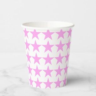 Party-Papierbecher mit rosa Sternen Pappbecher