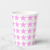 Party-Papierbecher mit rosa Sternen Pappbecher (Vorderseite)
