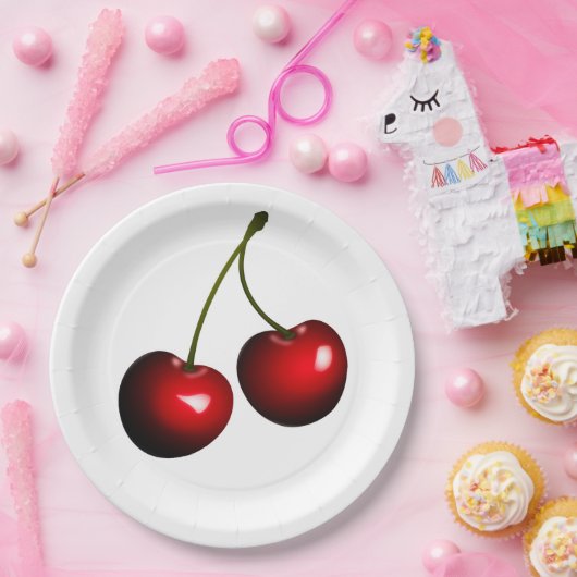 Party-Papierdruckpapier-Teller für Red Cherry - An Pappteller (Party)