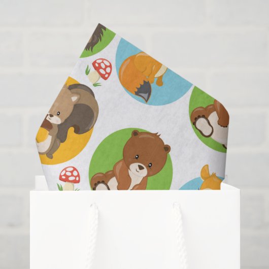 Party-Papiere für Waldtiere Seidenpapier (Geschenk Tasche)