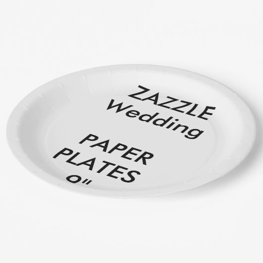 Party-Papierfräsen für Hochzeiten 9" Pappteller (Schrägansicht)