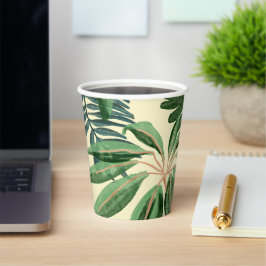 Party-Papiergruppen für tropische Blätter Pappbecher