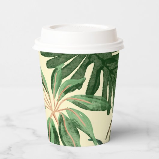 Party-Papiergruppen für tropische Blätter Pappbecher (Links)