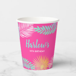 Party-Papiergruppen zusammenfassen | Tropische Par Pappbecher