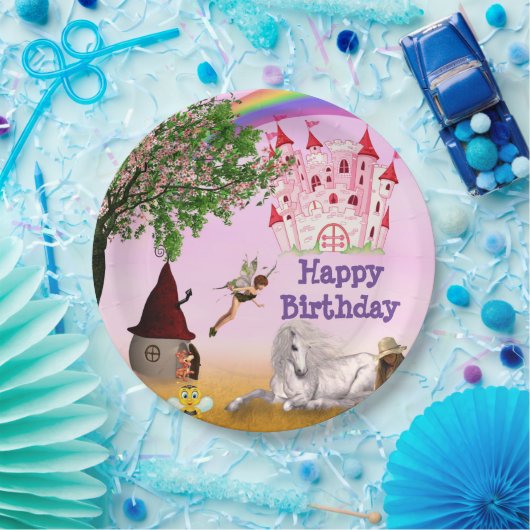 Party-Papierplatte 9" farbig Pappteller (Party)