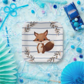 Party-Papierplatte aus Holz - Eichhörnchen Pappteller (Party)