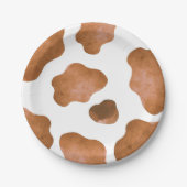 Party-Papierplatte für braune Kuhstäube Pappteller (Vorderseite)