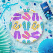 Party-Papierplatte für den Strand gedreht Flop Pappteller (Party)