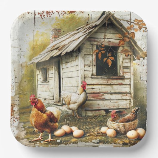 Party-Papierplatte für Eier und Hühner Pappteller (Vorderseite)