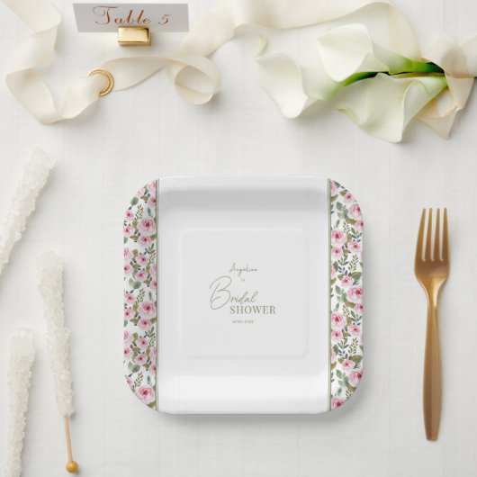 Party Papierplatte für ein pastellfarbenes Brautpa Pappteller (Hochzeit)