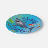 Party-Papierplatte für Haikinder Pappteller (Schrägansicht)