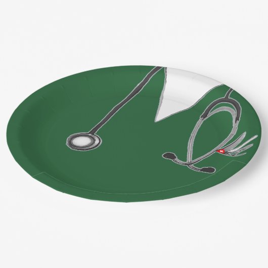 Party-Papiertafel für Krankenpfleger Pappteller (Schrägansicht)