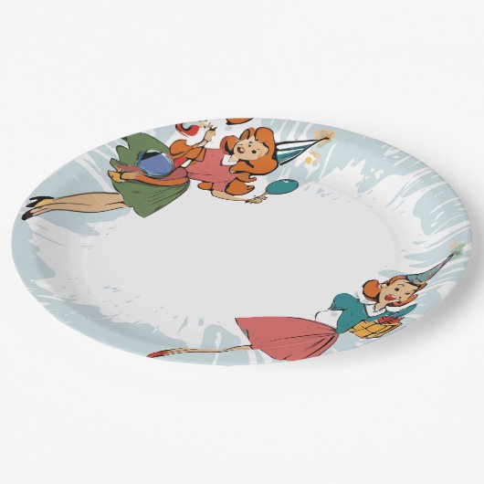 Party Pappteller (Schrägansicht)