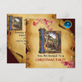 PARTY-PARCHLOgramm für NATIVITÄTSCHRISTMAS Einladung (Vorne/Hinten)