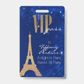 Party Paris Themed VIP-Abzeichen Ausweis (Rückseite)