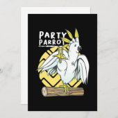 Party Parrot Bird Einladung (Vorne/Hinten)