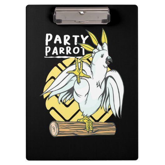 Party Parrot Bird Klemmbrett (Vorderseite)