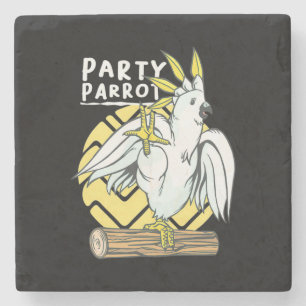 Party Parrot Bird Steinuntersetzer