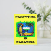 PARTY PARROT EINLADUNGSPOSTKARTE (Stehend Vorderseite)