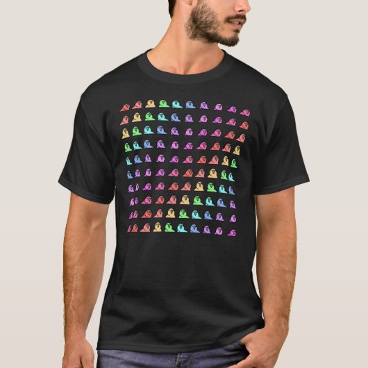 Party Parrot Rainbow Klassischer T - Shirt (Vorderseite)