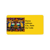 Party Parrots Adressaufkleber (Vorne)