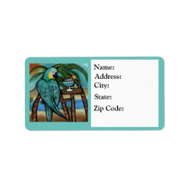 Party Parrots Adressaufkleber