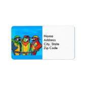 Party Parrots Adressaufkleber (Vorne)