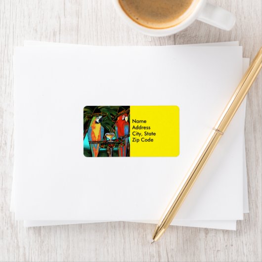 Party Parrots Adressaufkleber (Insitu)