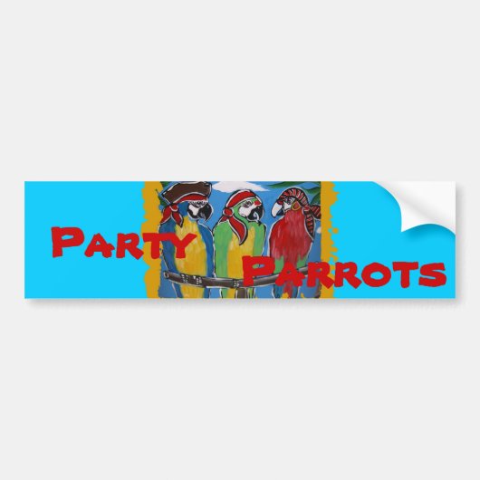 Party Parrots Autoaufkleber (Vorne)