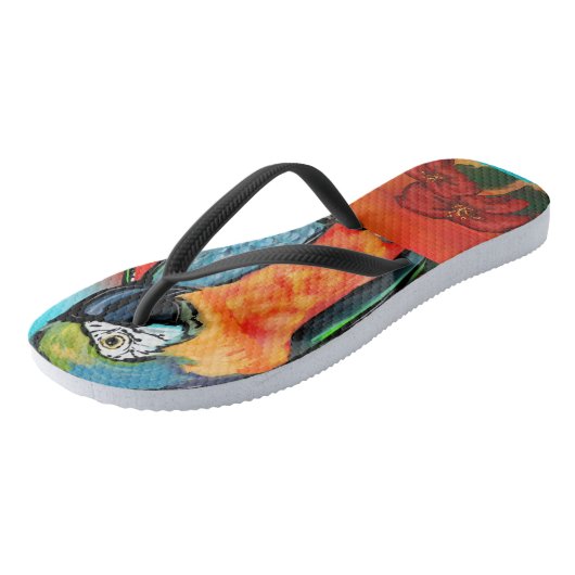 Party Parrots Badesandalen (Schrägansicht)