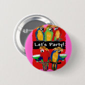 PARTY PARROTS BUTTON (Vorne & Hinten)