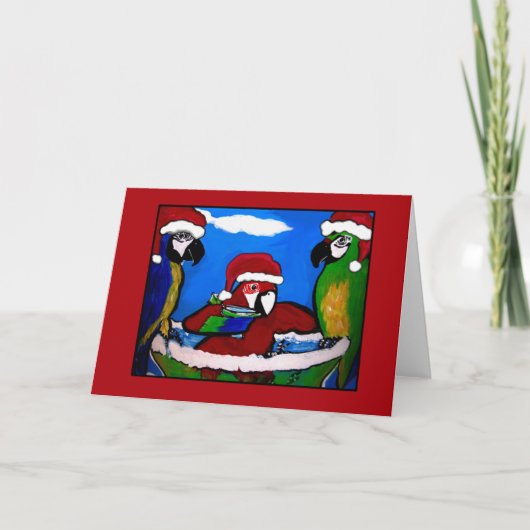 PARTY PARROTS FEIERTAGSKARTE (Vorderseite)