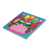 PARTY PARROTS FLIESE (Seite)