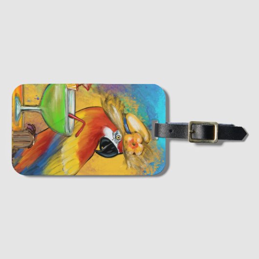 Party Parrots Gepäckanhänger (Vorderseite (Horizontal))