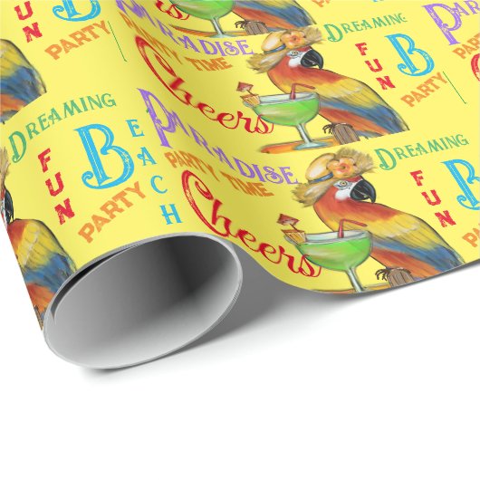 Party Parrots Geschenkpapier (Rolleneckpunkt)
