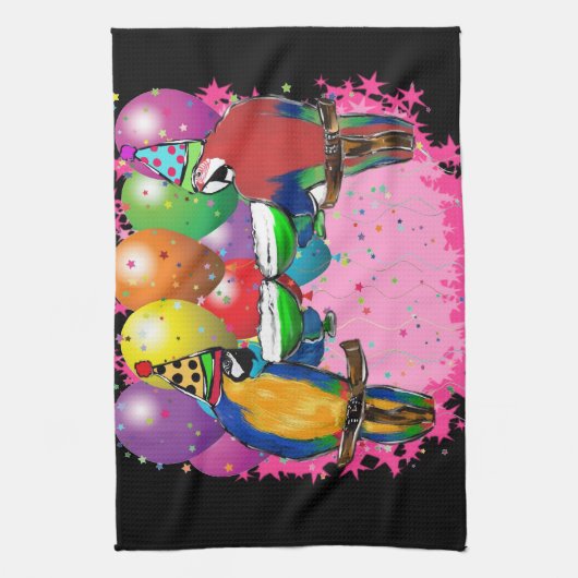 PARTY PARROTS GESCHIRRTUCH (Vertikal)