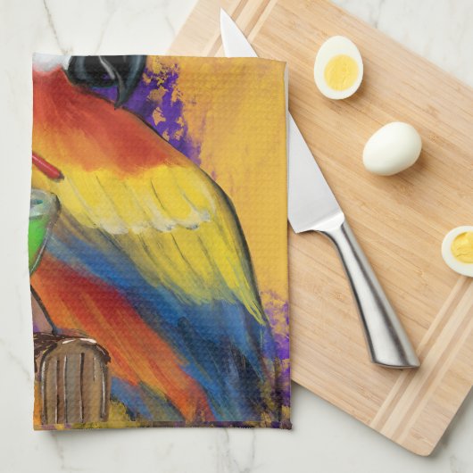 Party Parrots Geschirrtuch (Viertel Falte)