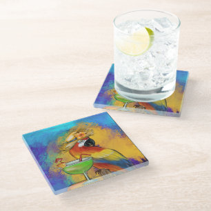 Party Parrots Glasuntersetzer