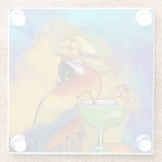 Party Parrots Glasuntersetzer (Rückseite)