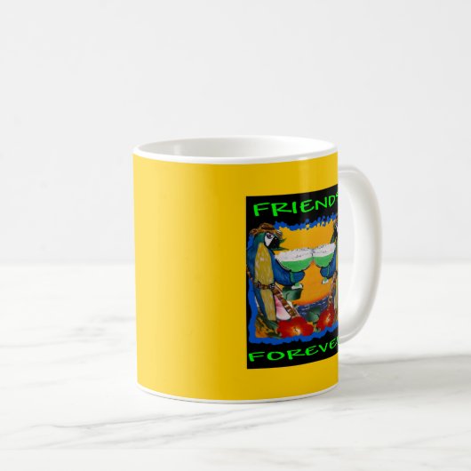 Party Parrots Kaffeetasse (VorderseiteRechts)
