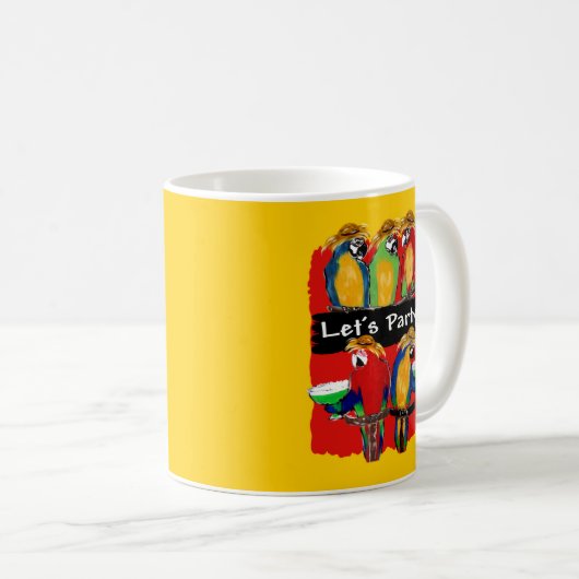 PARTY PARROTS KAFFEETASSE (VorderseiteRechts)