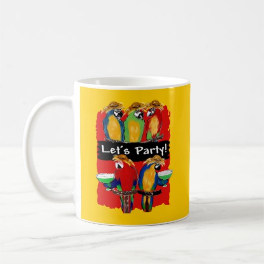 PARTY PARROTS KAFFEETASSE (Links)