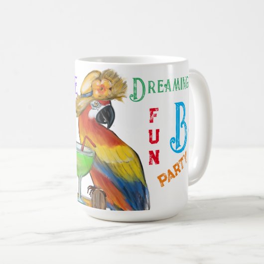 Party Parrots Kaffeetasse (VorderseiteRechts)