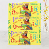 Party Parrots Karte (Gelbe Blume)