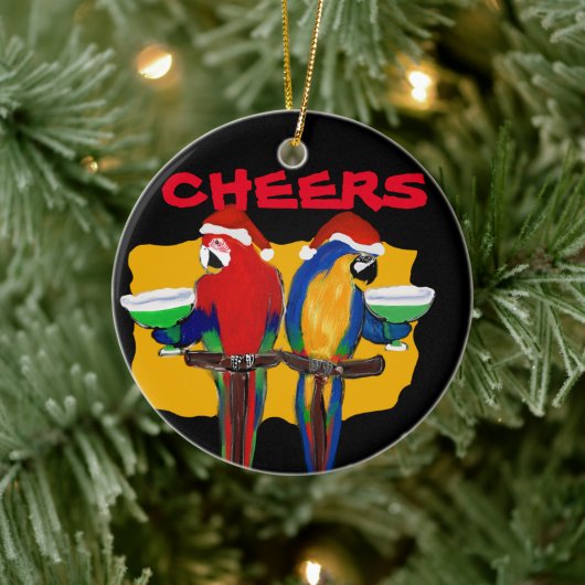 PARTY PARROTS KERAMIK ORNAMENT (Baum)