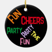 PARTY PARROTS KERAMIK ORNAMENT (Hinten)