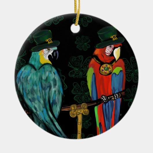 PARTY PARROTS KERAMIK ORNAMENT (Vorne)
