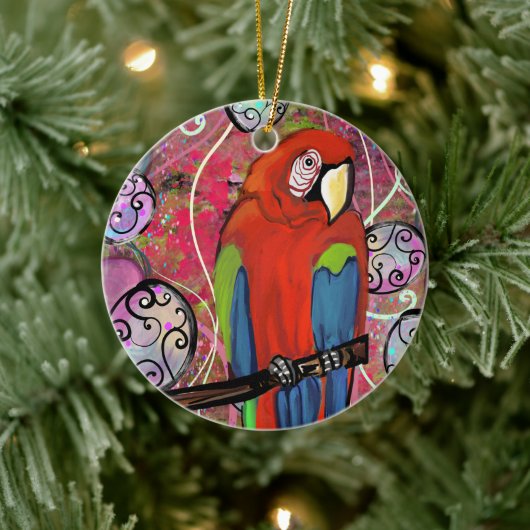 PARTY PARROTS KERAMIK ORNAMENT (Baum)
