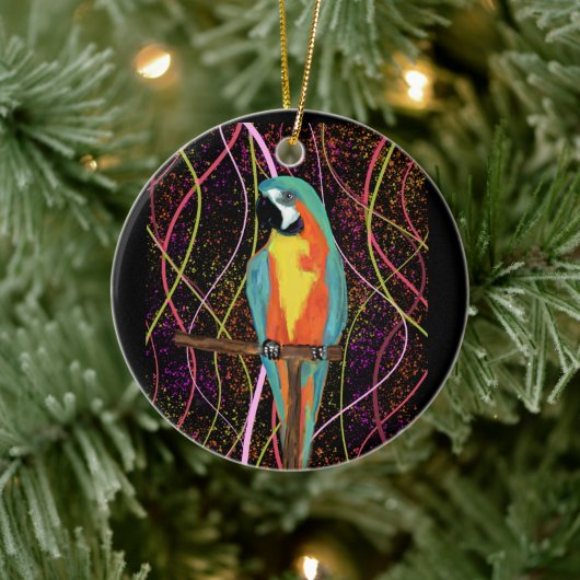 PARTY PARROTS KERAMIK ORNAMENT (Baum)
